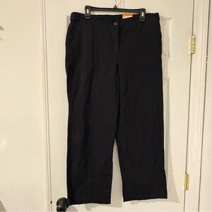 NWT Covington Sears Women’s Black Pants Straight Leg Classic Button Pocket 12P